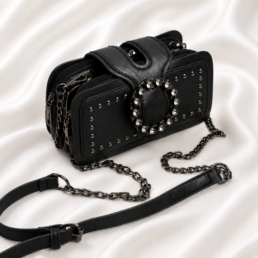 ROUND VINTAGE BUCKLE BAG