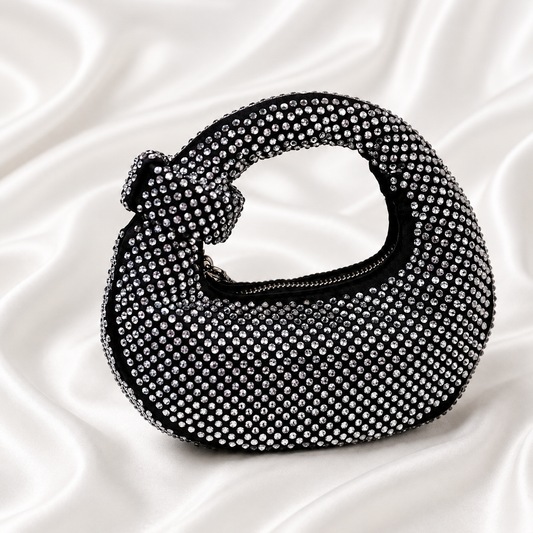 RHINESTONES BLACK BAG