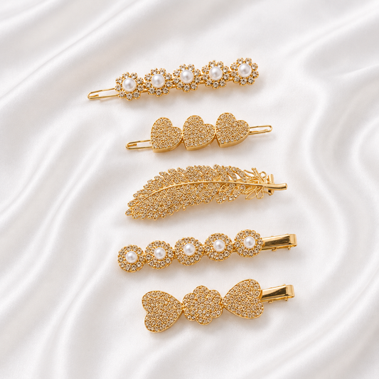 KOREAN RHINESTONE HAIR CLIPS