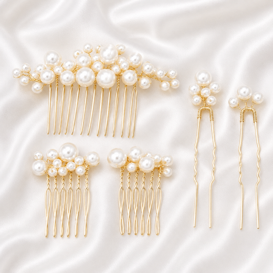 PEARLS HAIR COMBS
