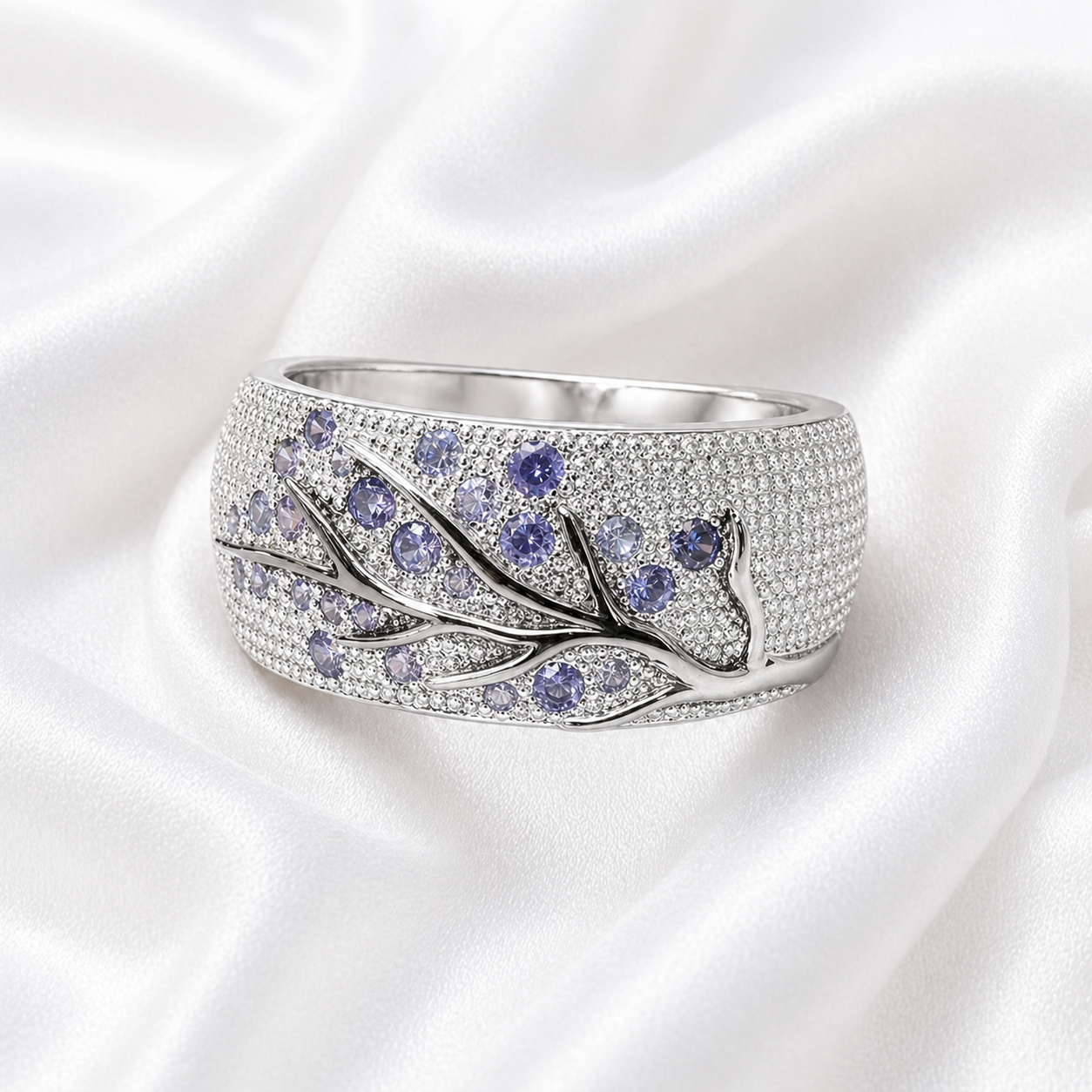 TREE BRANCH ZIRCON RING