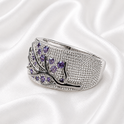 TREE BRANCH ZIRCON RING