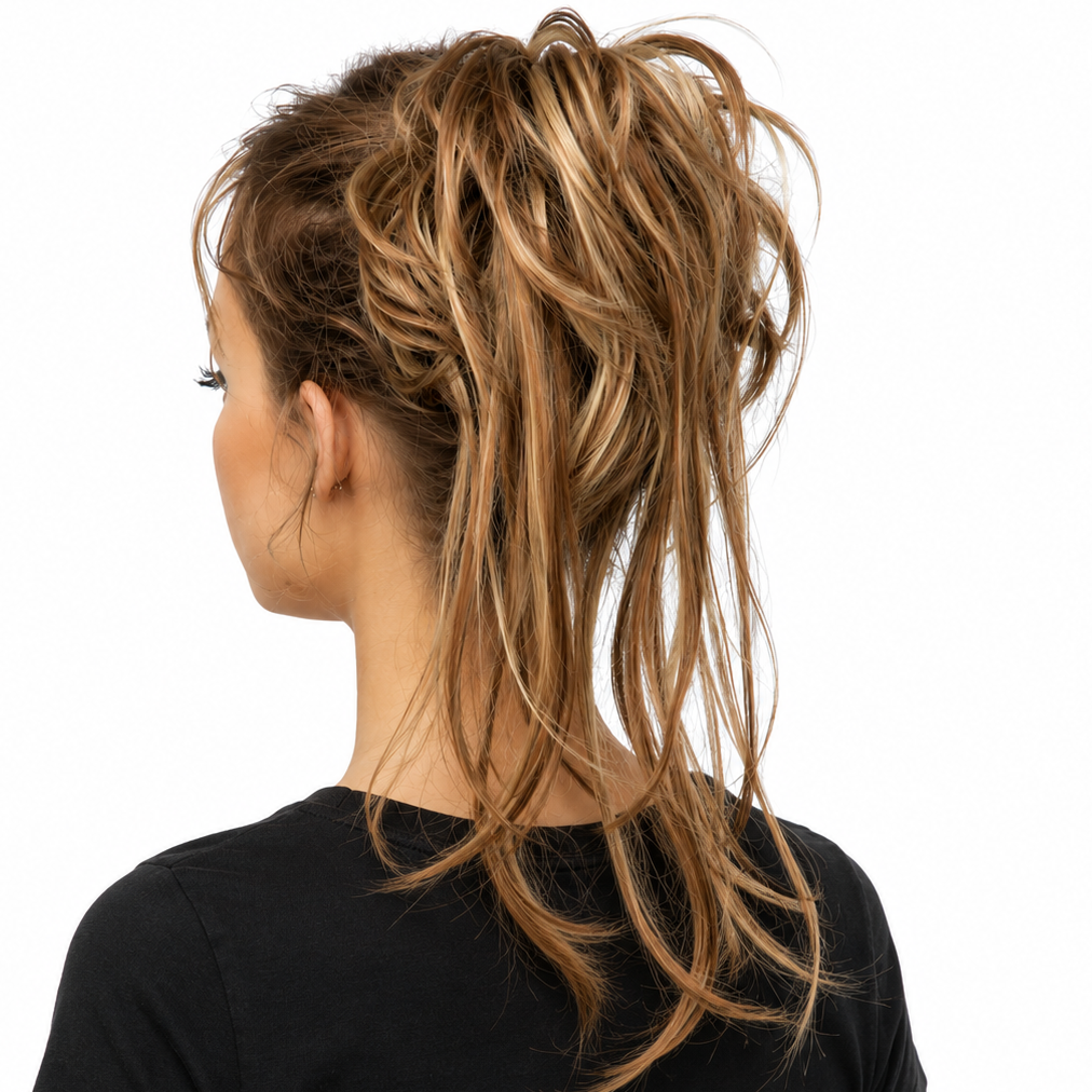 SYNTHETIC CURLY MESSY BUN SCRUNCHY