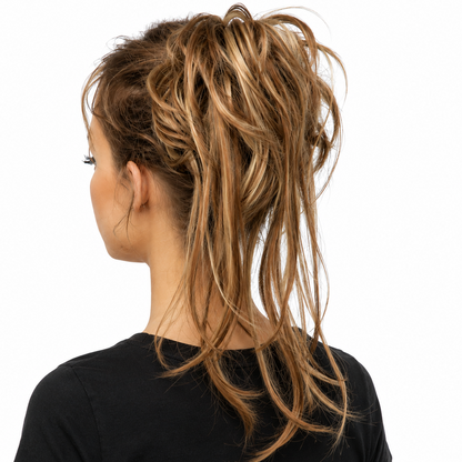 SYNTHETIC CURLY MESSY BUN SCRUNCHY