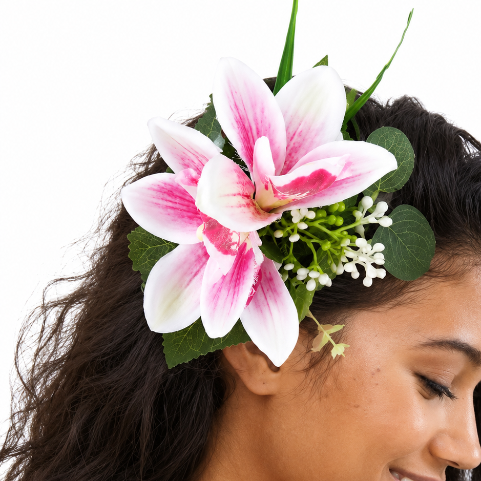 DOUBLE FLOWER HAIR PIN