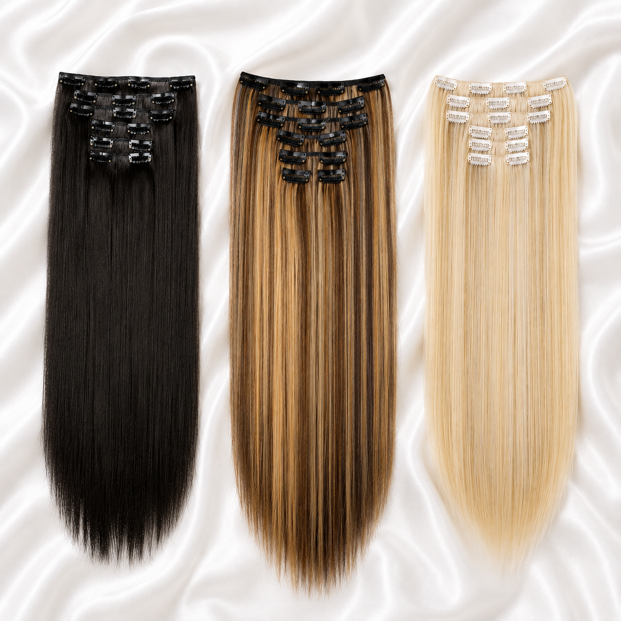 SYNTHETIC STRAIGHT HAIR EXTENSION