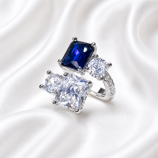 LAZULINE ZIRCON RING