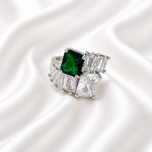 JADE ZIRCON RING