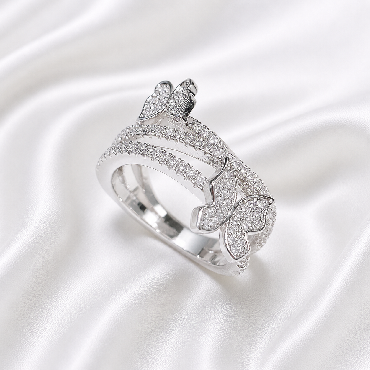 MOTH ZIRCON RING