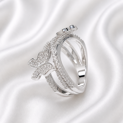 MOTH ZIRCON RING
