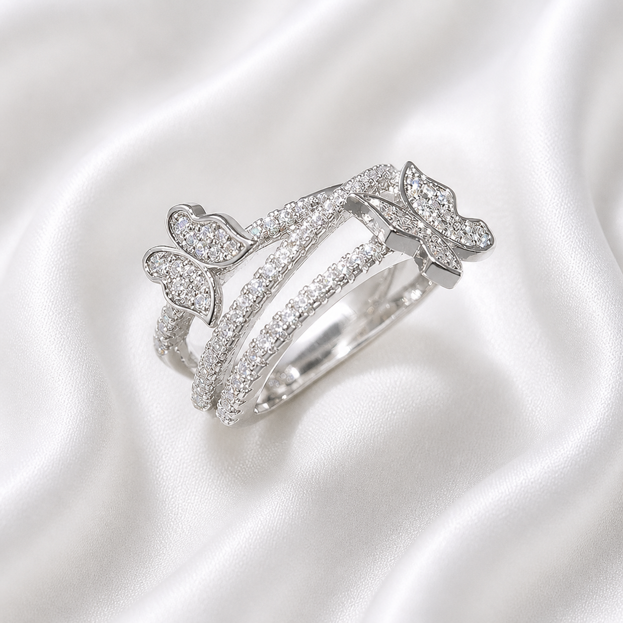 MOTH ZIRCON RING