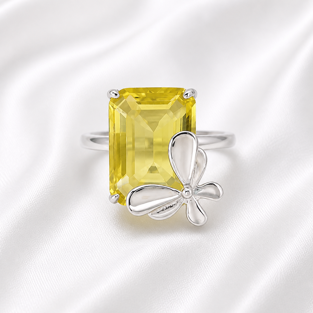 YELLOW BUTTERFLY RING