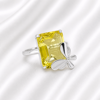 YELLOW BUTTERFLY RING