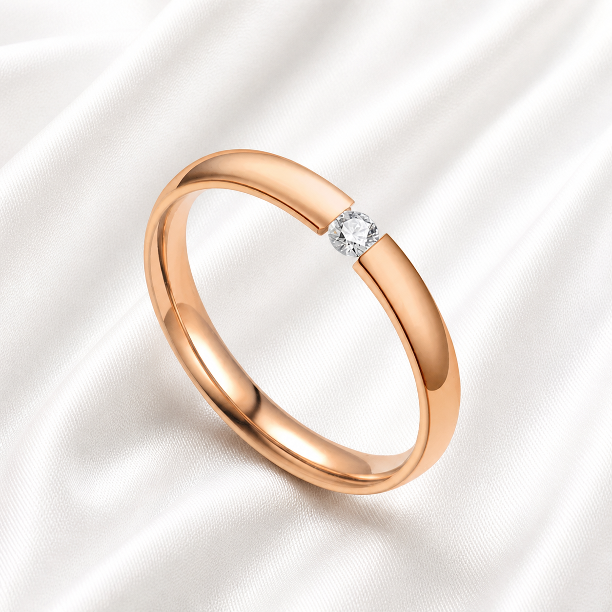 TITANIUM STEEL ZIRCON RING