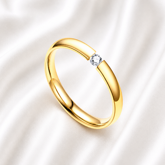 TITANIUM STEEL ZIRCON RING