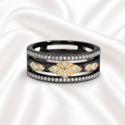 RHODIUM HOLLOW OUT RING
