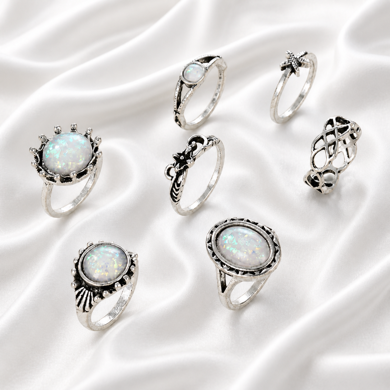 BOHEMIAN RINGS SET STYLE 6