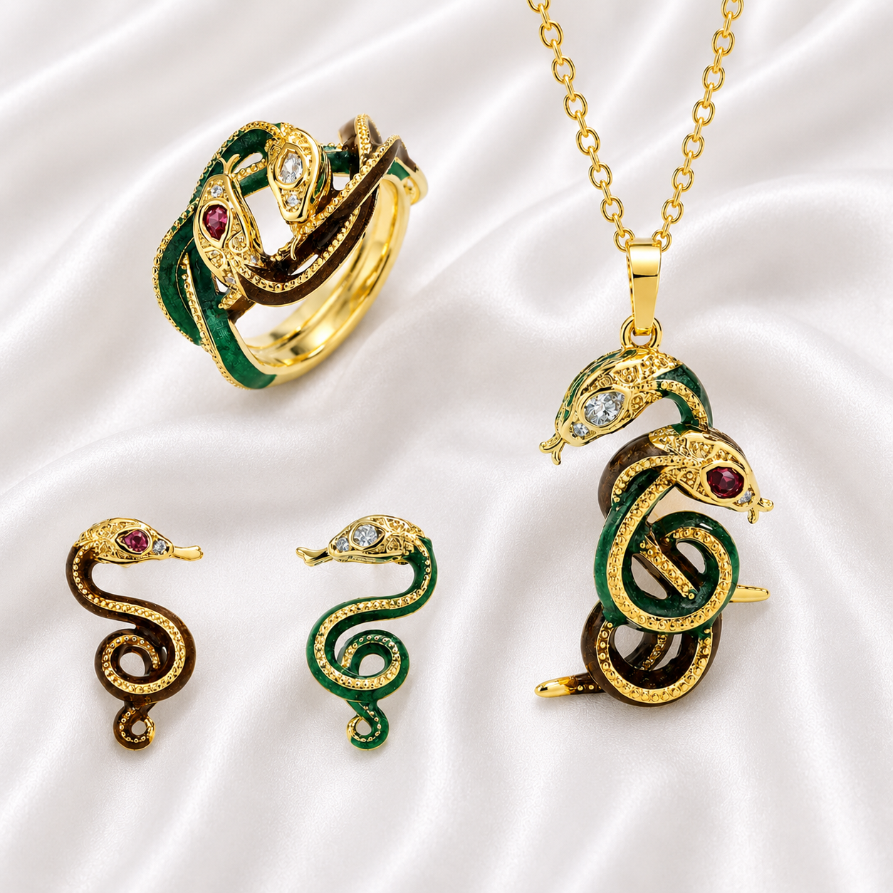 EGYPTIAN REVIVAL SNAKE SET