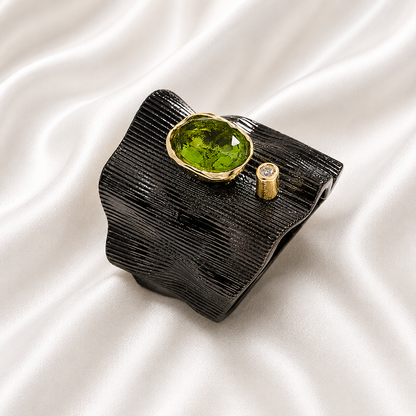 LATITUDINAL GREEN ZIRCON RING