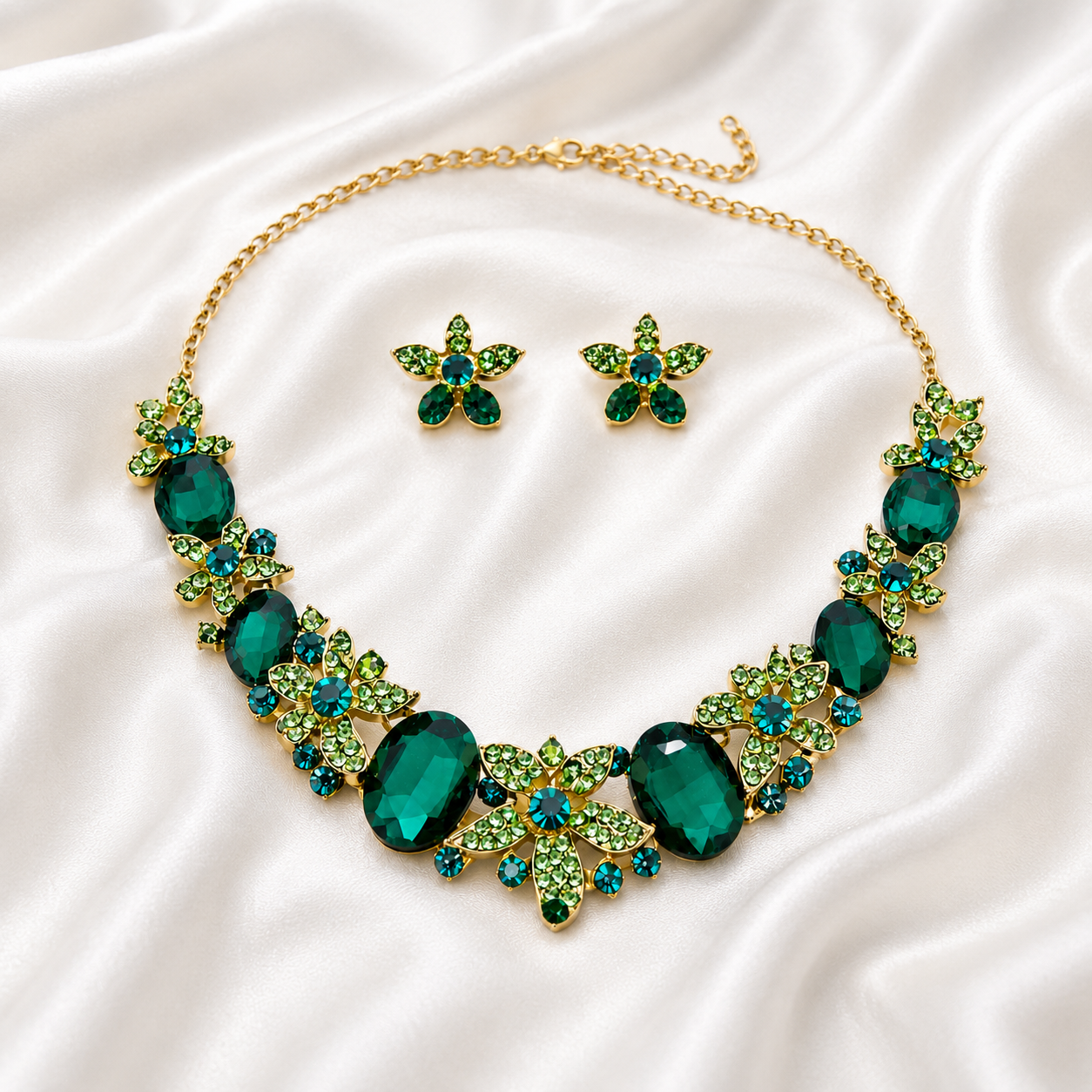 LUXURY EMERALD CRYSTAL SET