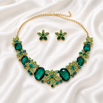 LUXURY EMERALD CRYSTAL SET