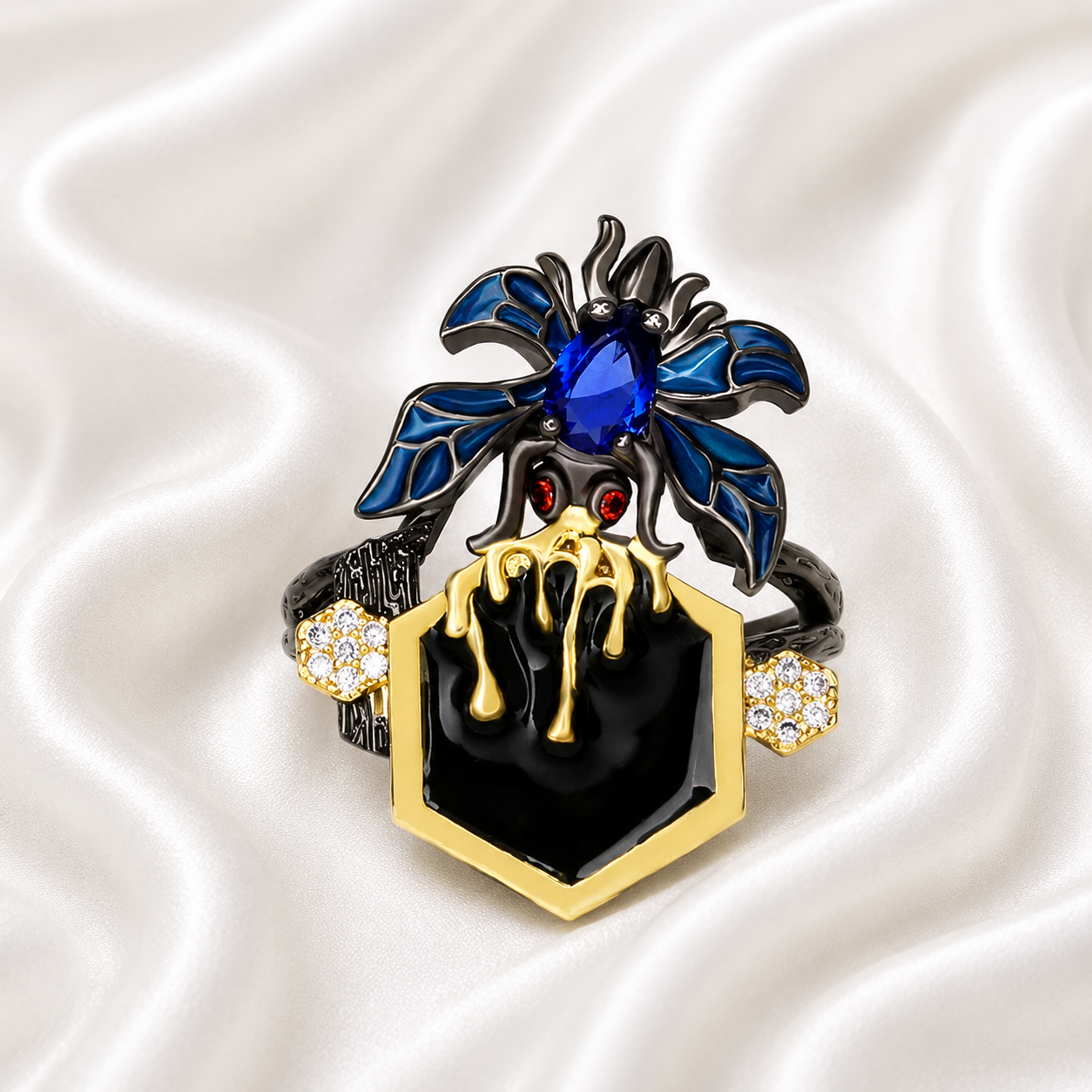 ANTIQUE HONEY BEE NECTAR RING