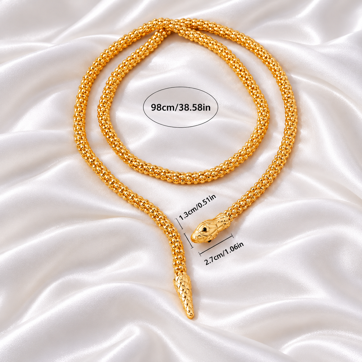 SNAKE ROPE CHAIN AND STUD