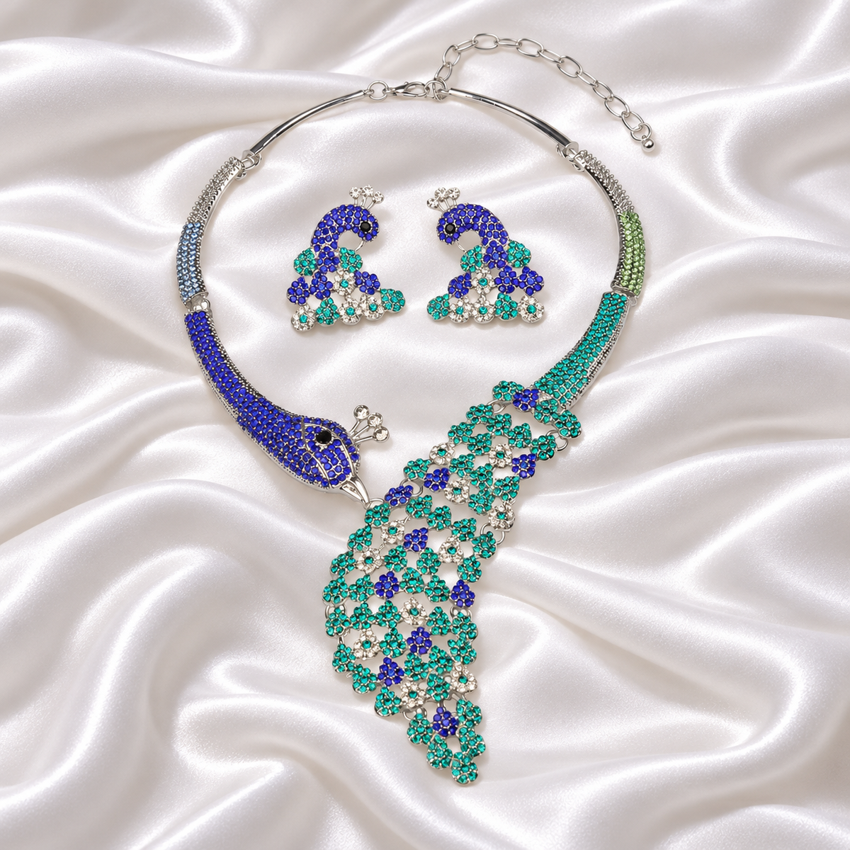 PEACOCK ELEGANCE BLUE SET