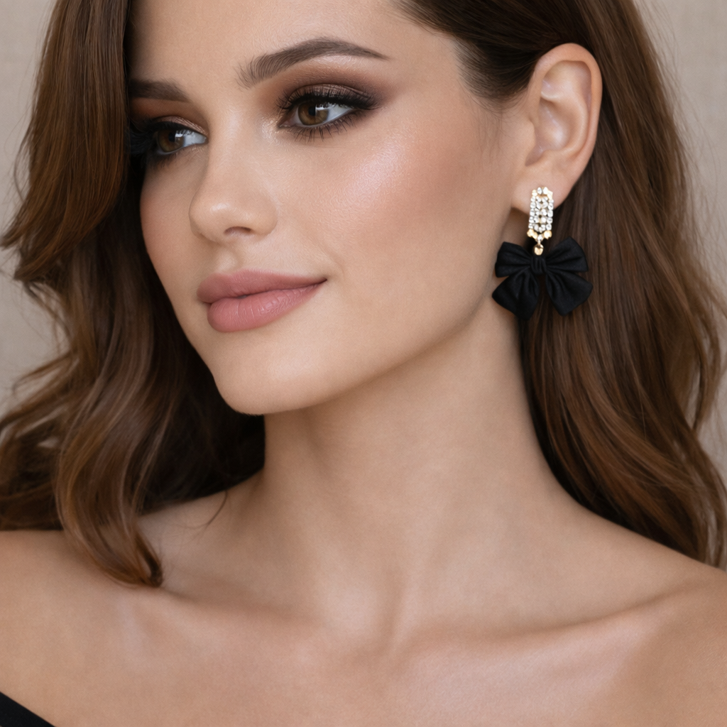 CRYSTAL BOWKNOT EARRINGS
