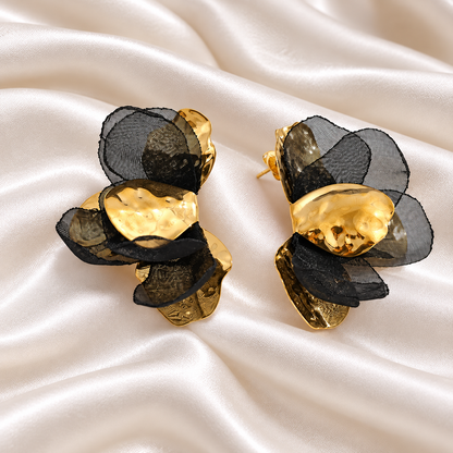 MIDNIGHT BLOOM FLORAL EARRINGS