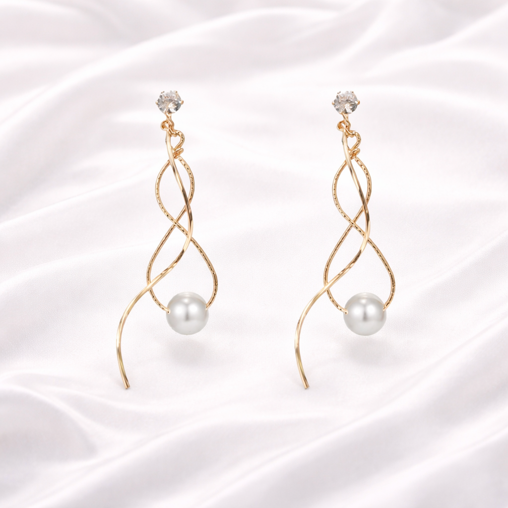 SPIRAL DROP EARRINGS