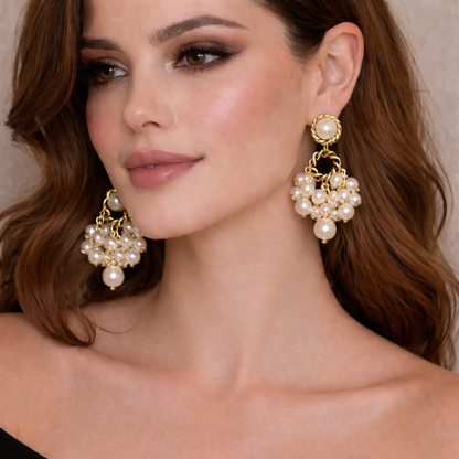 CIRCLE PEARLY EARRINGS