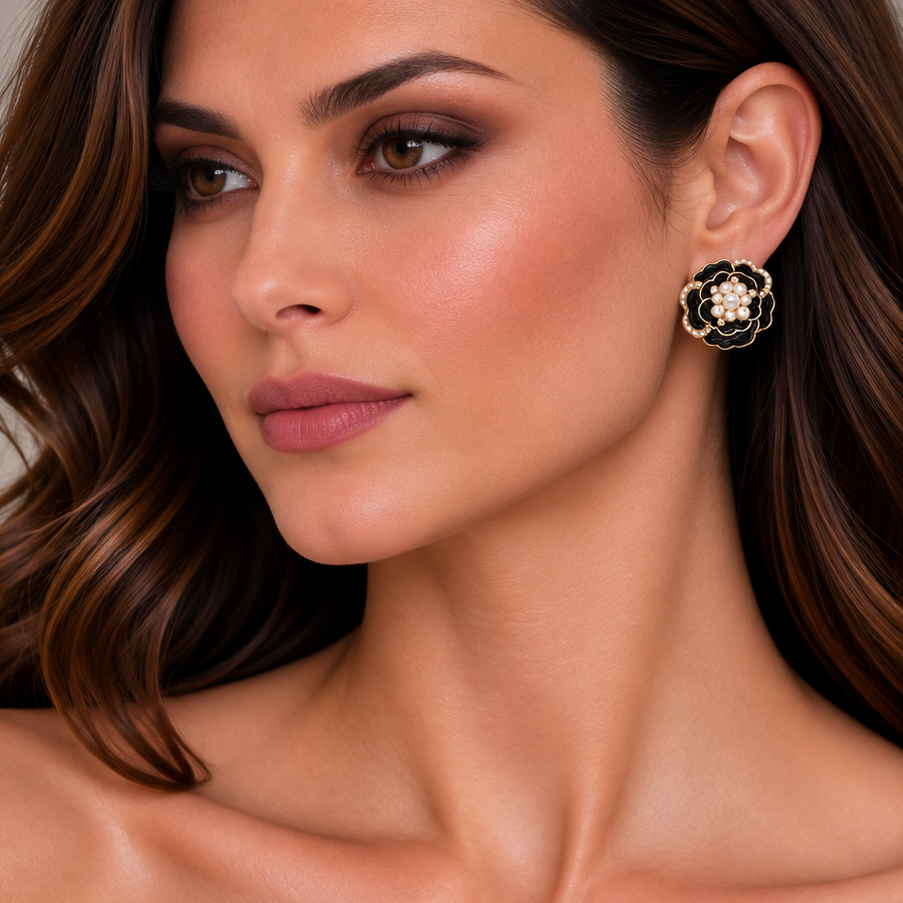 BLACK PEARL EARRINGS