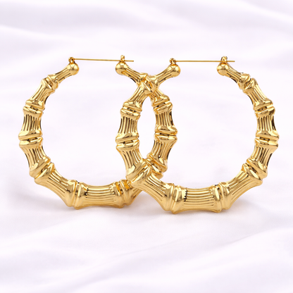 BAMBOO CIRCLE EARRINGS