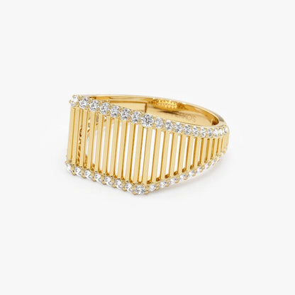 HOLLOW RIBBED RING