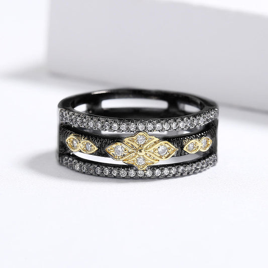 RHODIUM HOLLOW OUT RING
