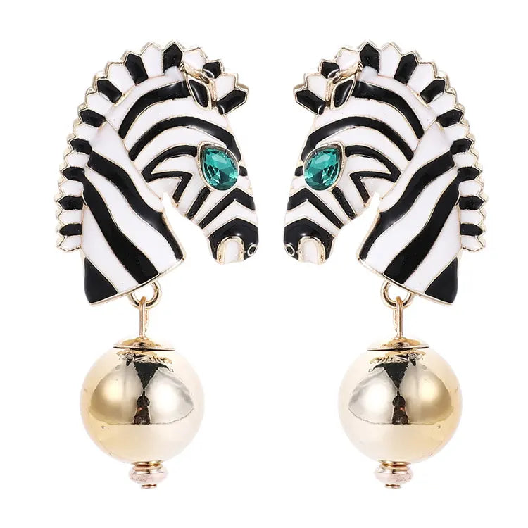 ZEBRA DRIPPING EARRINGS