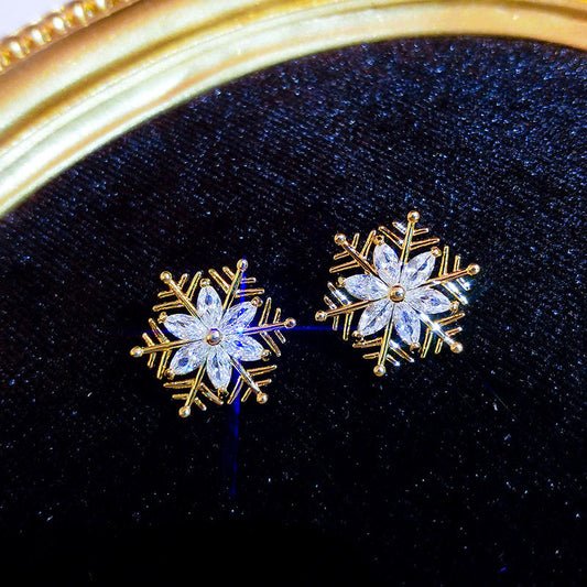 SNOWFLAKE ZIRCON EARRINGS