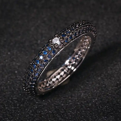 BLUE ETERNITY ZIRCON RING