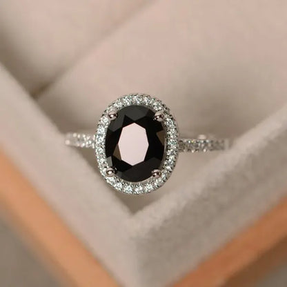 BLACK GEM ZIRCON RING