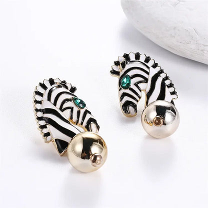 ZEBRA DRIPPING EARRINGS