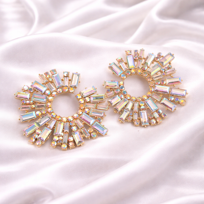 CRYSTAL MOON EARRINGS