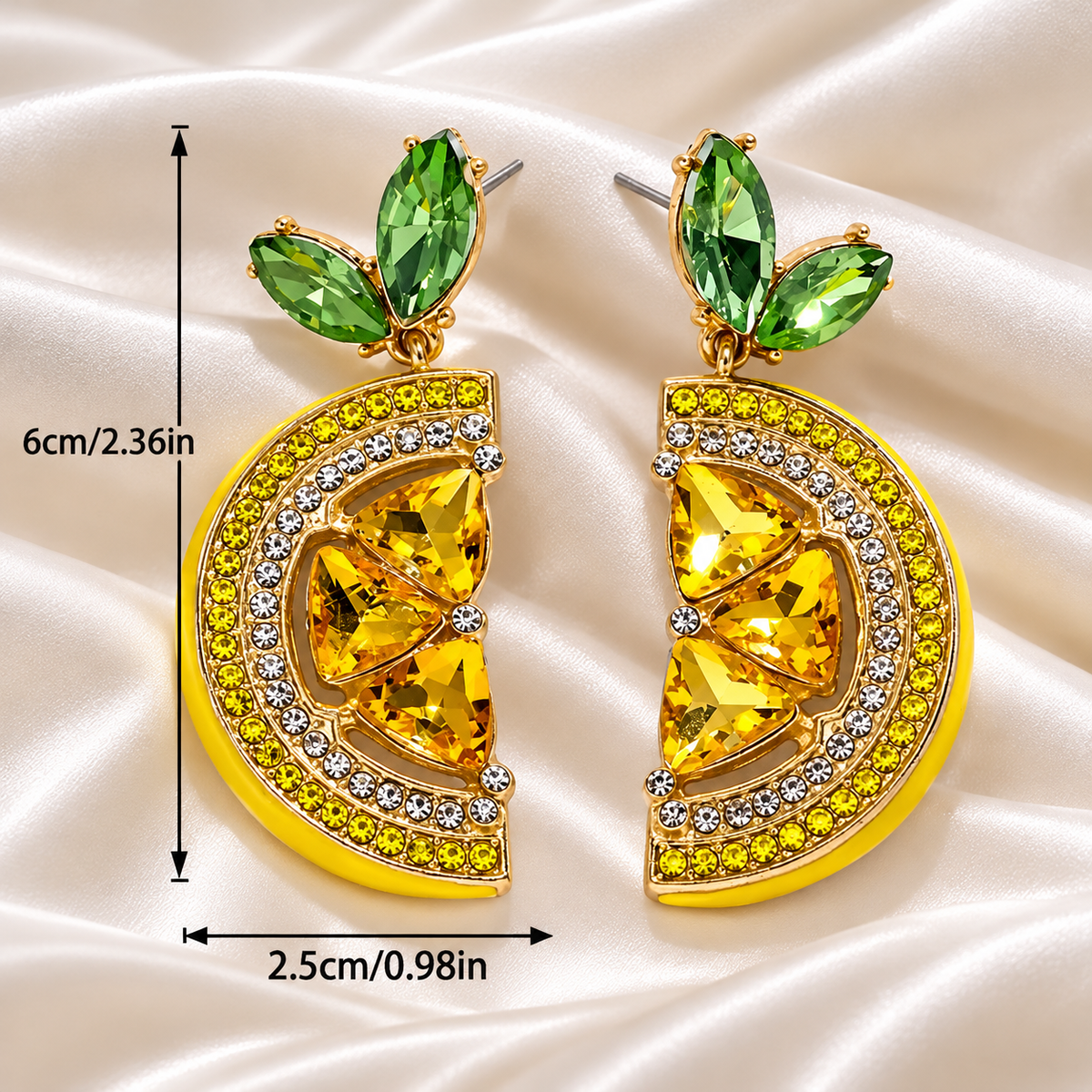LEMON SLIC STATEMENT EARRINGS