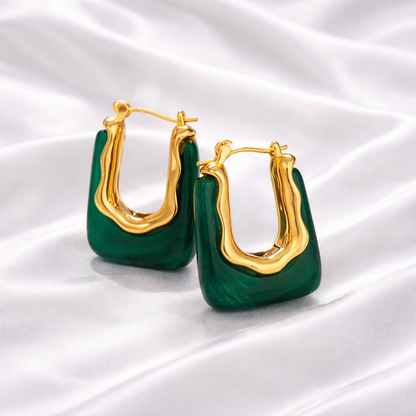 GREEN VINTAGE EARRINGS