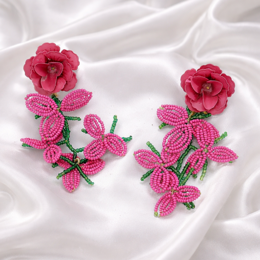ETHNIC ROSE EARRINGS