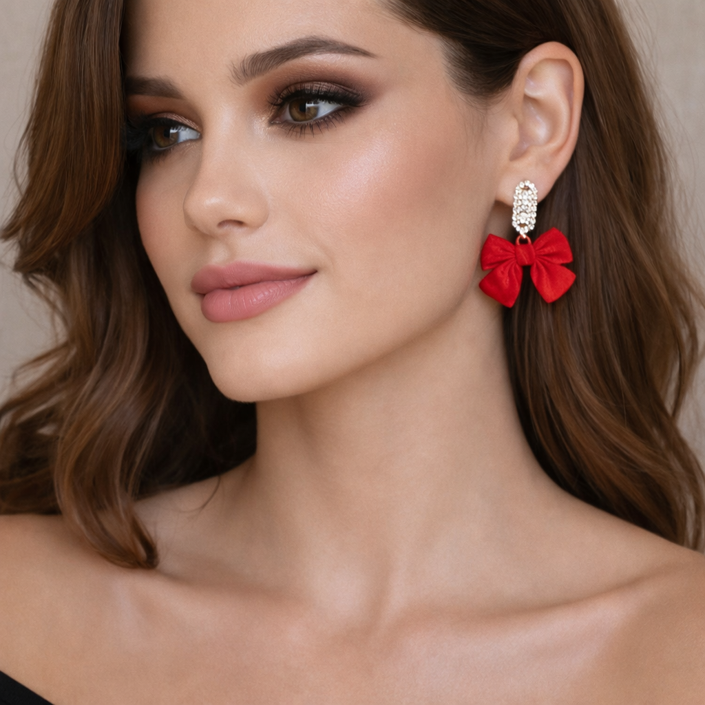 CRYSTAL BOWKNOT EARRINGS