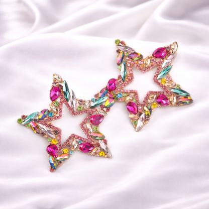 CRYSTAL STAR EARRINGS