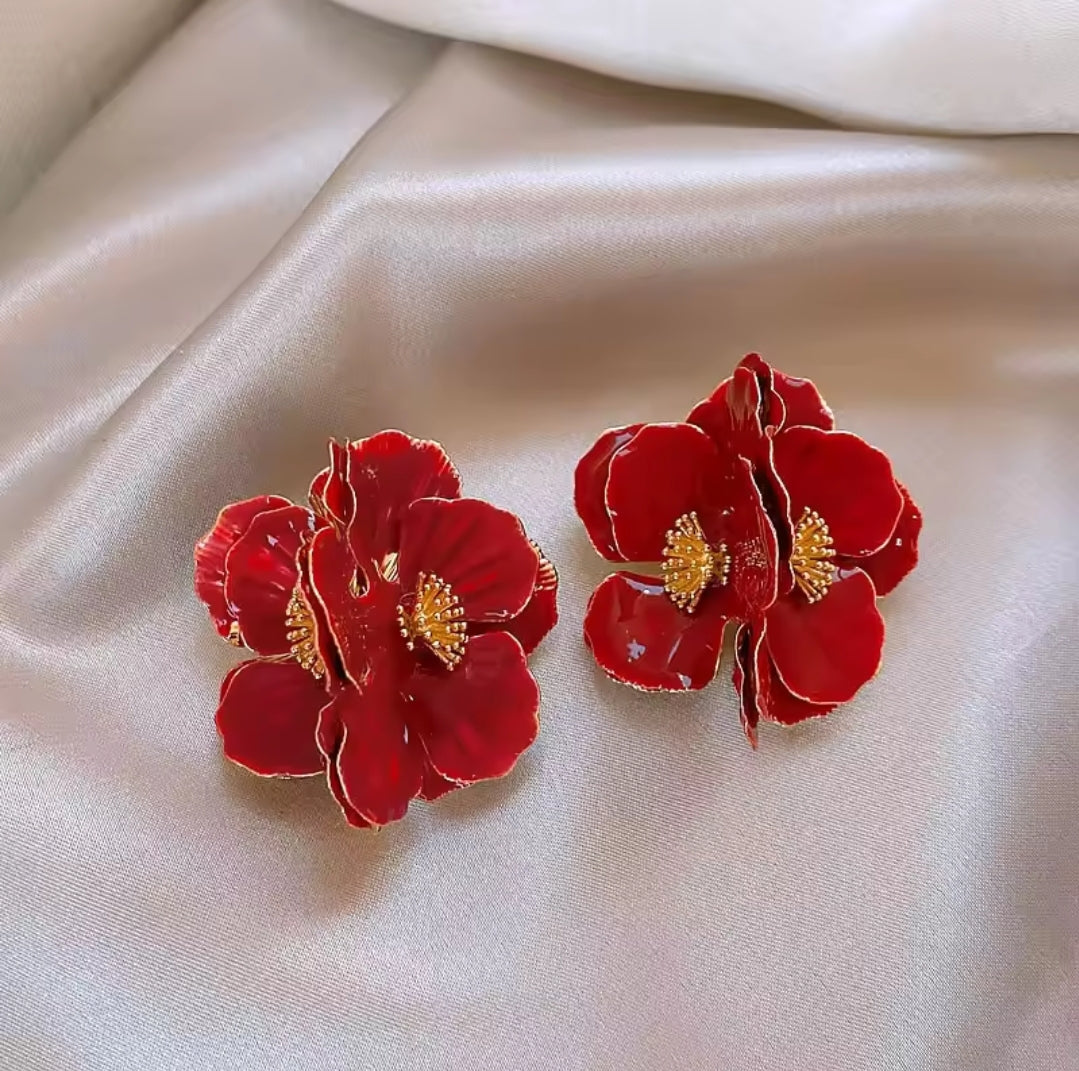 BIG FLOWER EARRINGS