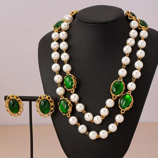 JADE LONG NECKLACE SET
