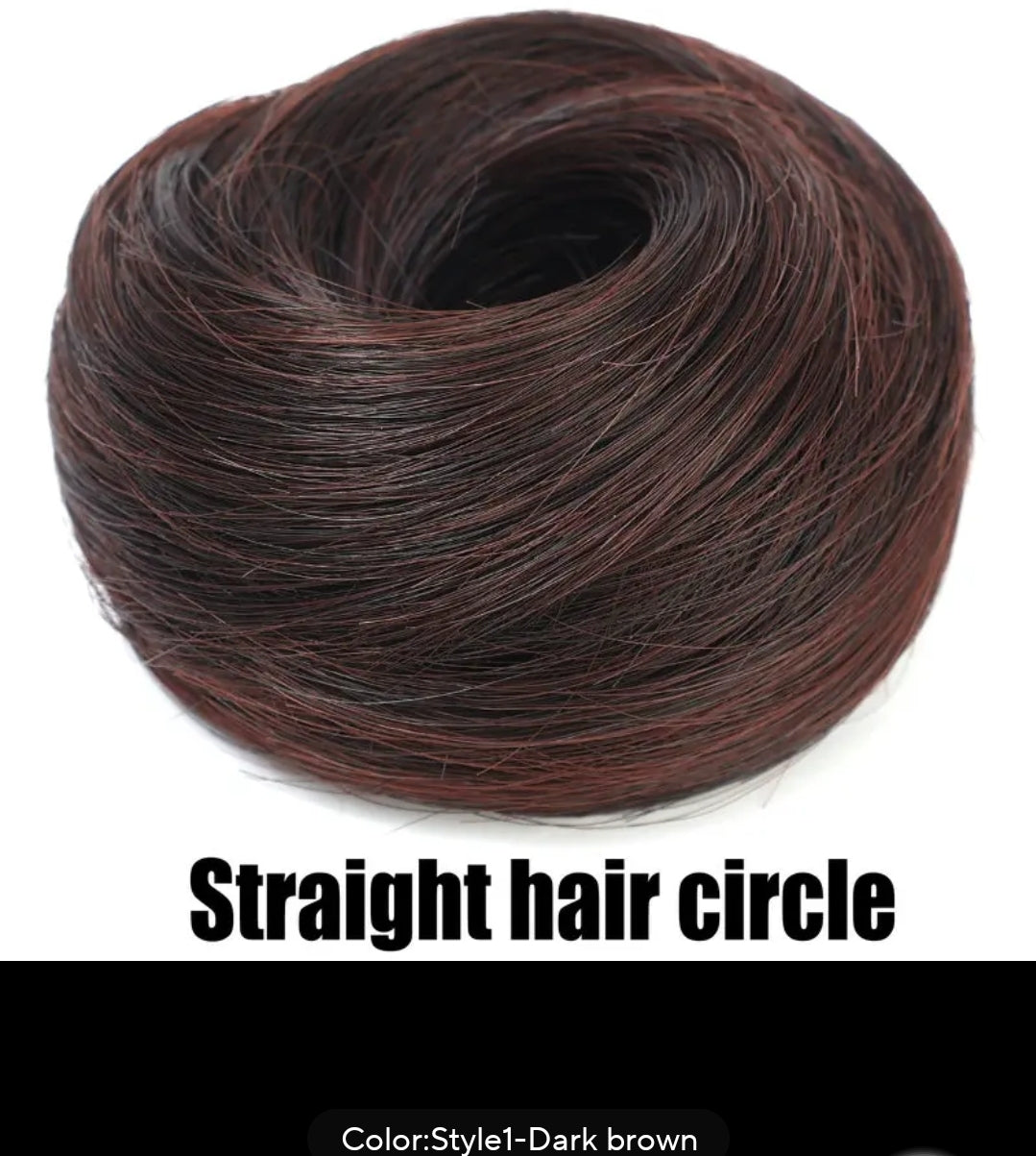 SYNTHETIC STRAIGHT HAIR SCRUNCHY